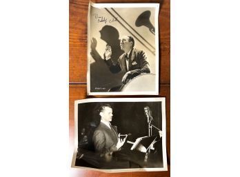 BING CROSBY SIGNED PHOTO W/ LAWRENCE TIBBET PHOTO