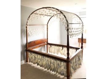 (19th c) MAPLE and PINE CANOPY BED
