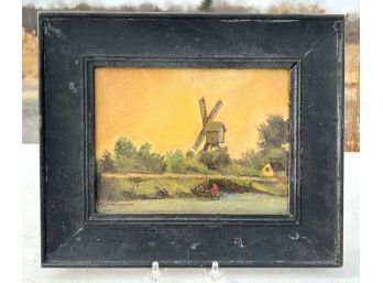ANTIQUE PAINTING ON WOODEN PANEL