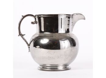 LARGE SILVER LUSTER PITCHER