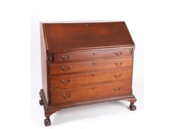 (18th C) PA CHIPPENDALE CHERRY FALL FRONT DESK