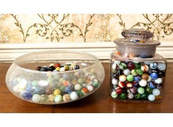 LARGE COLLECTION VINTAGE MARBLES