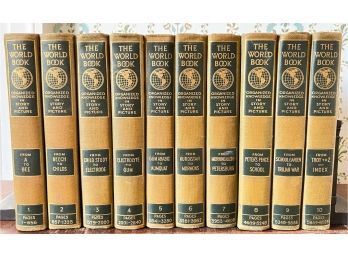 (10) VOLUMES THE WORLD BOOK 1928
