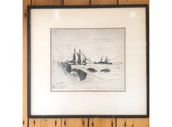 SIGNED IN PENCIL AND DATED PHILIP LITTLE MARITIME ETCHING