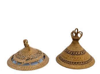 (2) SHEEP HERDER HATS FROM KINGDOM OF LESOTHO