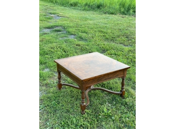 SQUARE TOP MAHOGANY SIDE TABLE