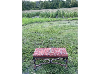 CONTINENTAL BENCH WITH NEEDLEPOINT COVER