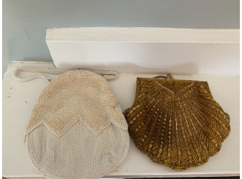 TWO VINTAGE BEADED PURSES