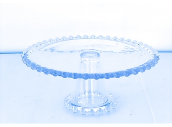 HOBNAILED CLEAR GLASS CAKE STAND