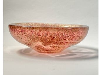 MURANO GLASS BOWL with GOLD FLECK