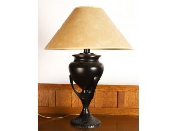 CONTEMPORARY TABLE LAMP with HAMMERED BASE