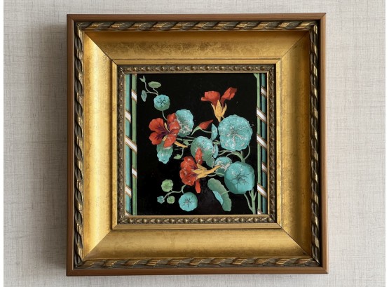 MINTON CHINA WORKS TILE with FLORAL MOTIF