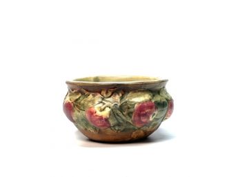 WELLER POTTERY BOWL with RAISED APPLES