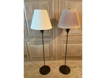 PAIR of TIFFANY-STYLE FLOOR LAMPS