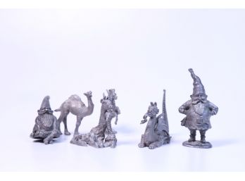 GROUPING OF PEWTER MINIATURES