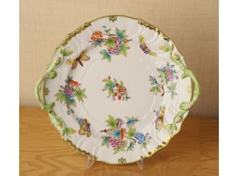 HEREND HUNGARY PORCELAIN (2) HANDLE TRAY