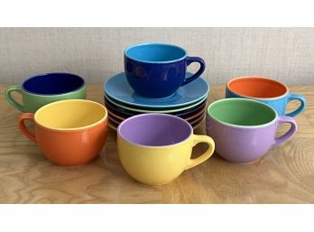 (6) PV MADE IN ITALY CERAMIC CUPS AND SAUCERS