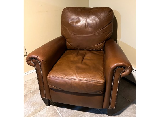 LEE FURNITURE CO RECLINING LEATHER ARMCHAIR