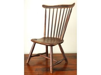 CHILD'S WINDSOR YOKE-BACK SIDE CHAIR IN RED