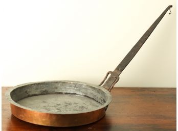 HAND WROUGHT TIN-LINED COPPER SKILLET