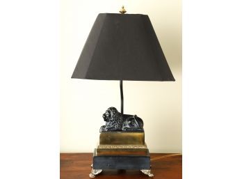 DECORATIVE TABLE LAMP with RECUMBANT LION