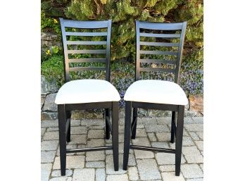 PAIR of CONTEMPORARY HIGHBACK STOOLS