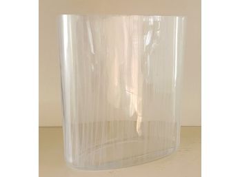 ORREFORS CRYSTAL VASE with RIBBED MOTIF