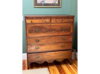 19th CENTURY (2) OVER (4) ENGLISH CHEST OF DRAWERS