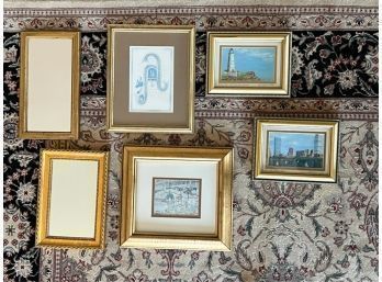 (6) NICELY FRAMED HOME DECOR WALL HANGINGS