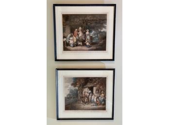 PAIR OF 19TH CENTURY W. NUTTER COLORED ENGRAVINGS