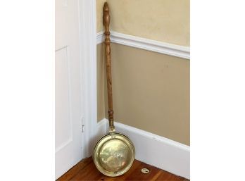 BRASS BED WARMER With PEACOCK DECORATION