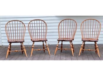 SET (4) HANDCRAFTED WARREN CHAIR BOW BACK WINDSORS