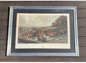 (19th C) 'THE MEET OF THE VINE HOUNDS' ENGRAVING