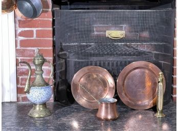 (5) PIECES OF MISC BRASS & COPPER WARES