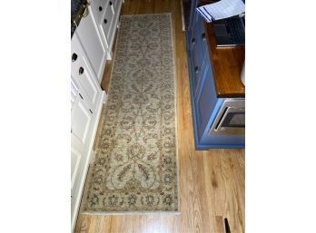HAND WOVEN CONTEMPORARY RUNNER w FLORAL DESIGN