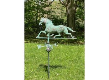 COPPER WEATHERVANE OF GALLOPING HORSE