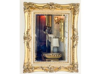 IMPRESSIVE 19th CENTURY FRENCH GILT CARVED MIRROR