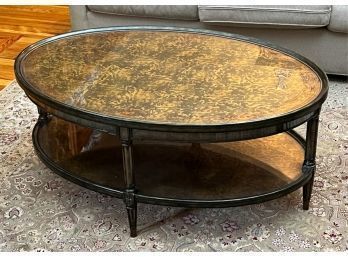 (2) TIER DECORATIVE OVAL TOP COFFEE TABLE