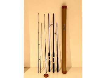 (3) FISHING RODS & CABELA'S CANISTER