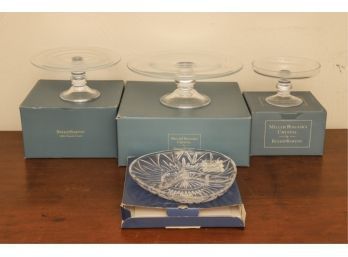 (2) REED & BARTON CAKE STANDS & (1) COMPOTE