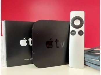 APPLE TV RECIEVER, REMOTE CORD and INSTRUCTIONS