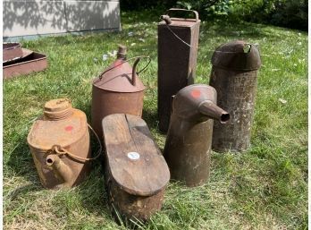 Lot Of Antique Tin Items