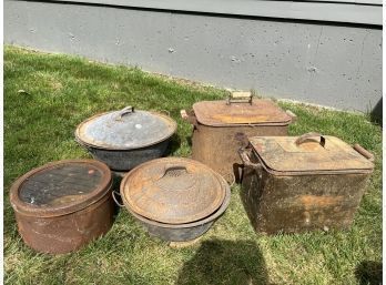 Lot Of Antique Tin Ware