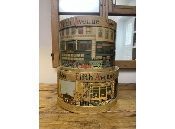 (2) Vintage Dobbs Fifth Avenue NY Hat Boxes