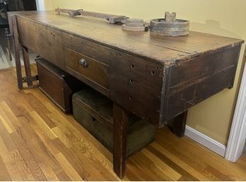 Repurposed Wooden Workbench