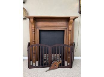 Antique Wooden Fireplace Mantel