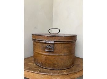 Antique Oval Metal Box