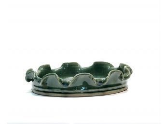GAIL TURNER EARTHENWARE CRIMPED RIM TRAY