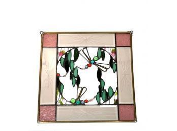 ARTISAN CRAFTED LEADED GLASS WINDOW HANGING