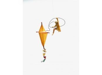 PAPIER MACHE MOBILE Woman with Kite